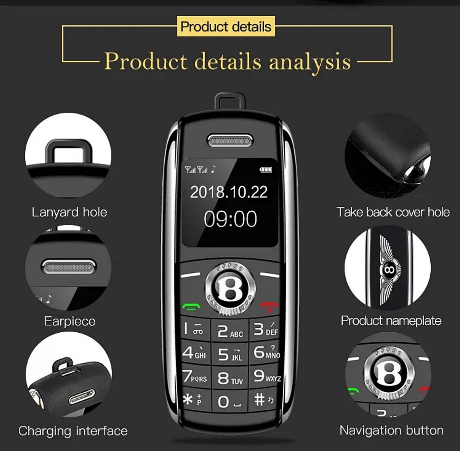 Bluetooth povezivanje na Mini Bentley telefonu za bežičnu konekciju