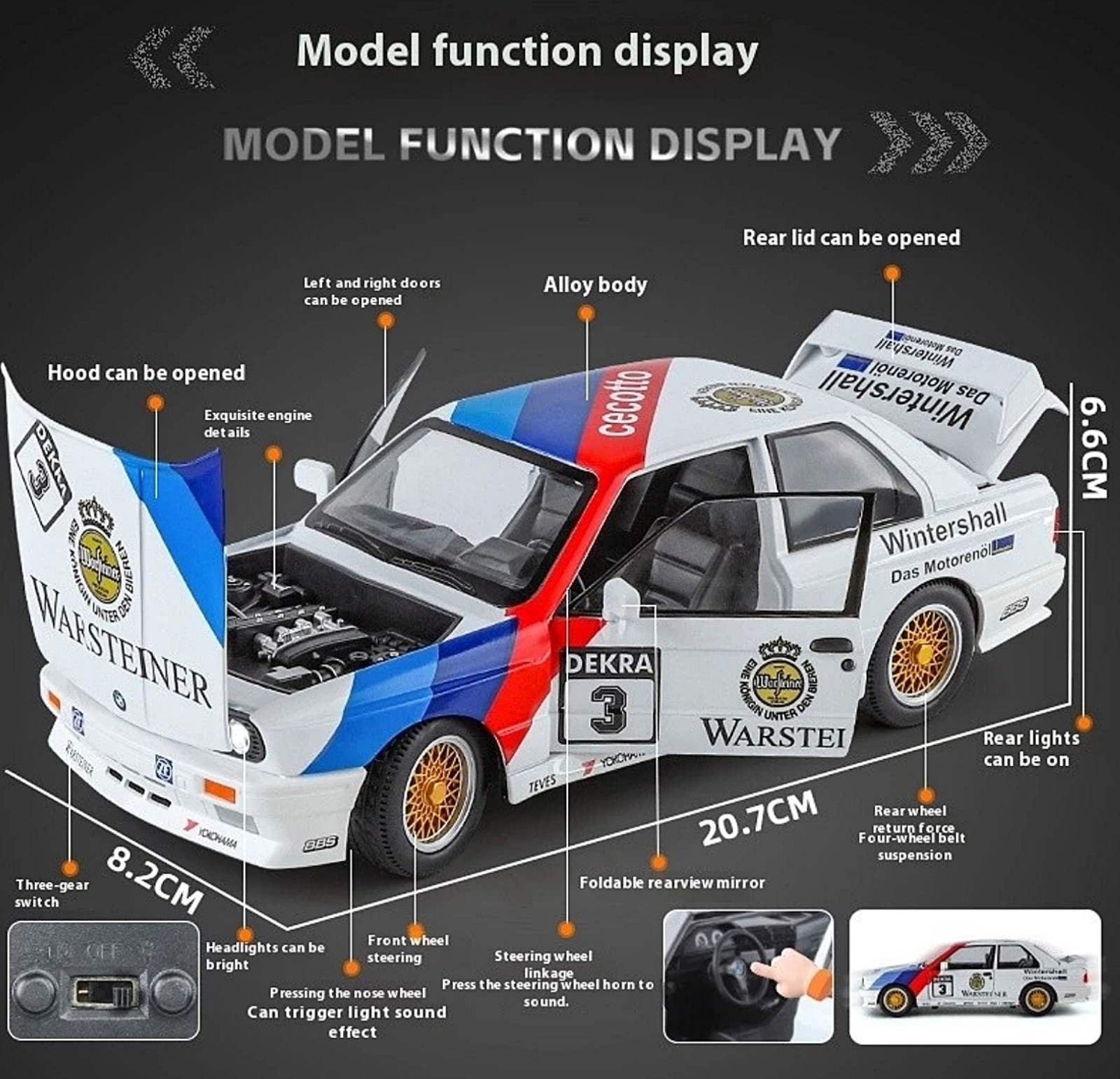 Metalni BMW M3 E30 Trkački modeli