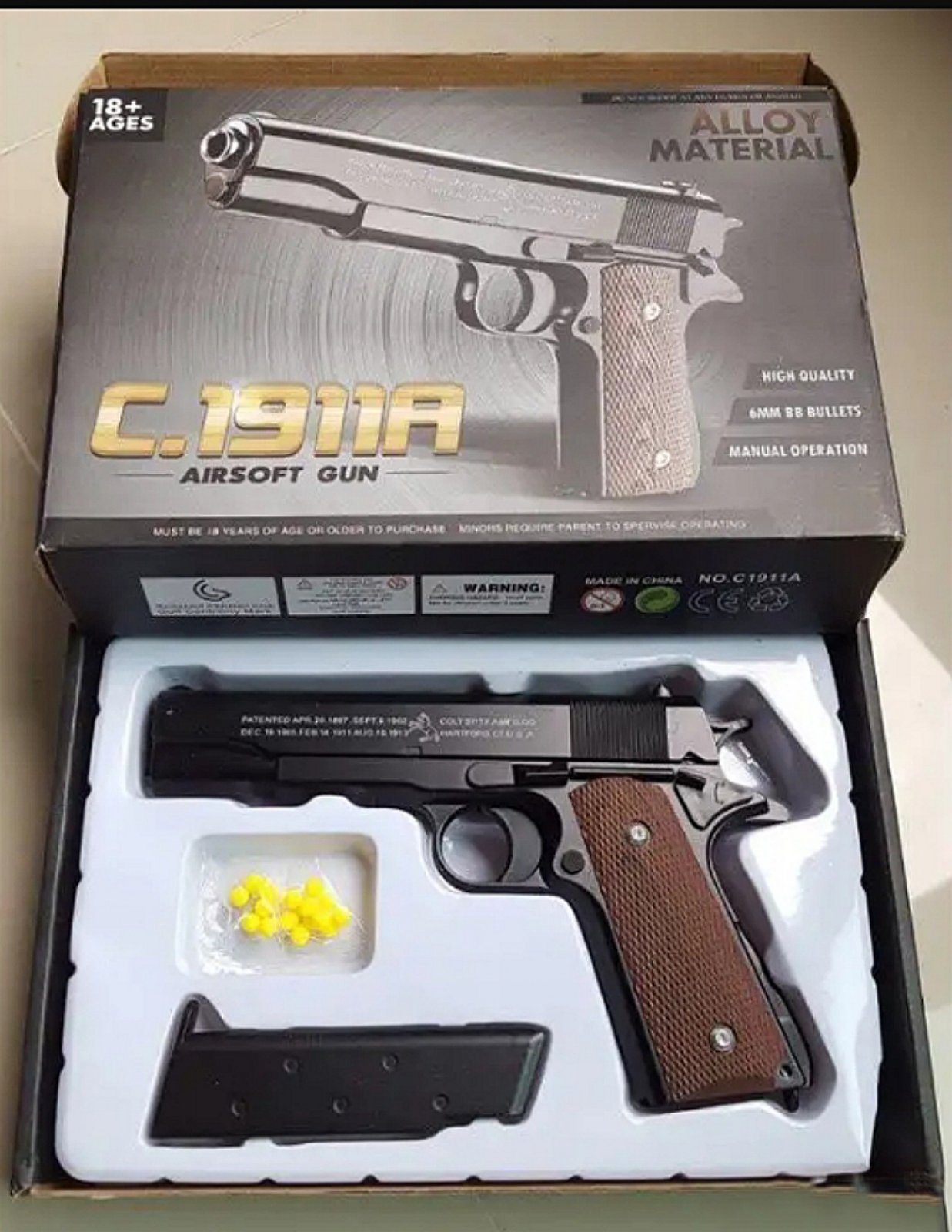 Metalni airsoft C1911A pištolj