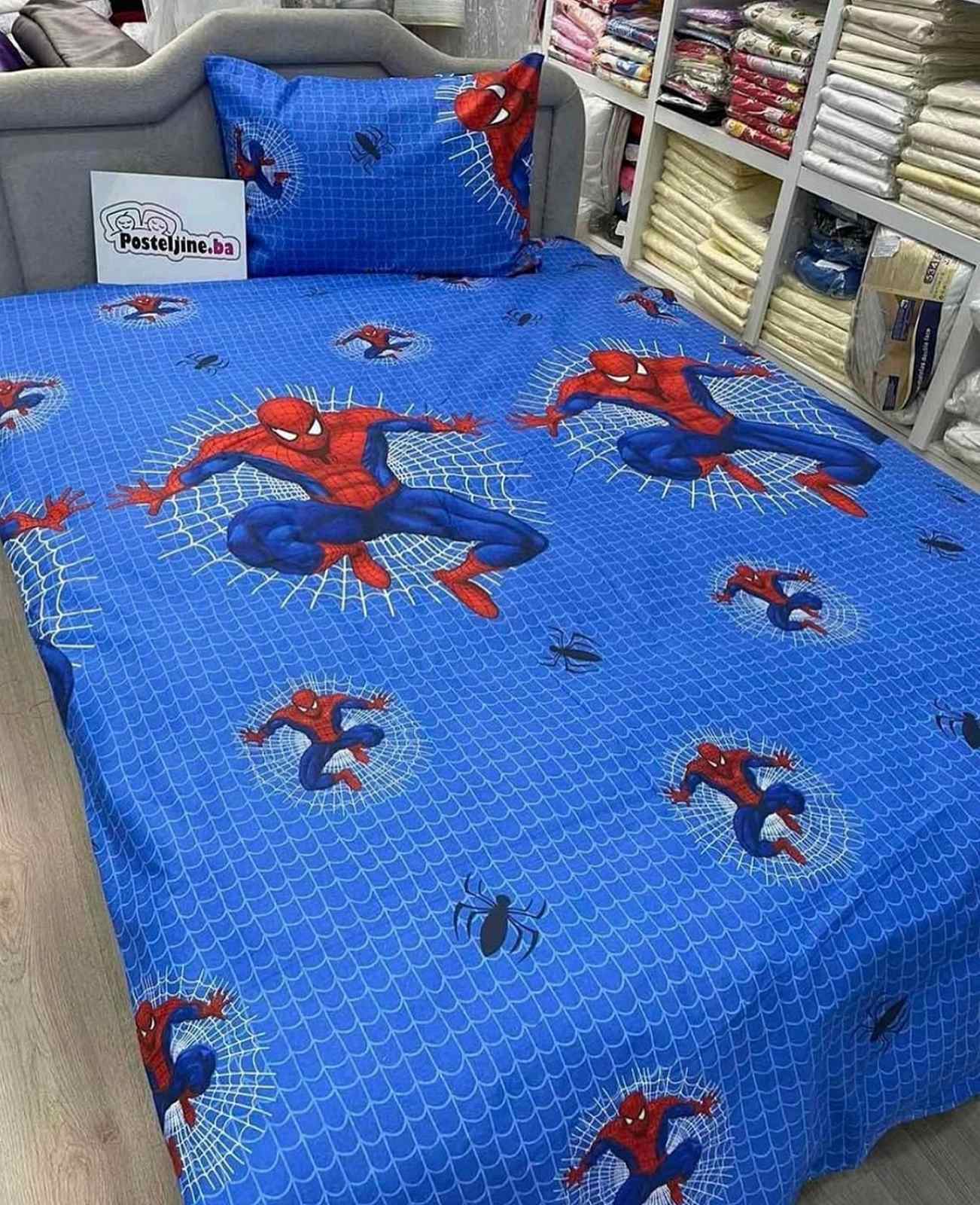 Pamučna posteljina sa motivom Spidermana