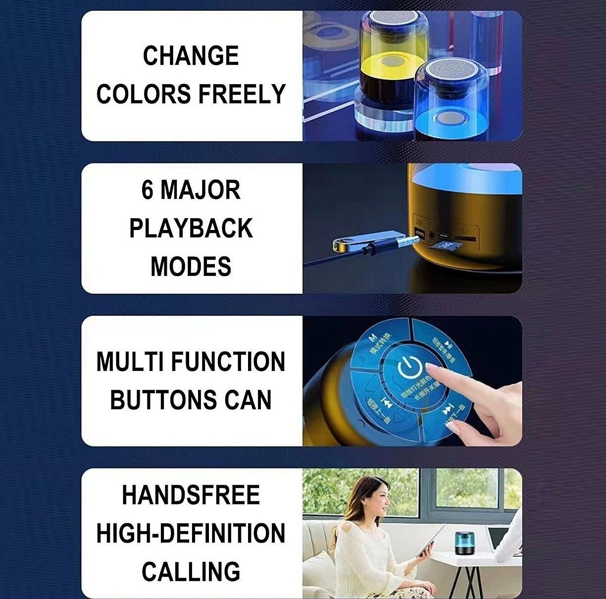 Bluetooth RGB Svetleći Zvučnik Z5