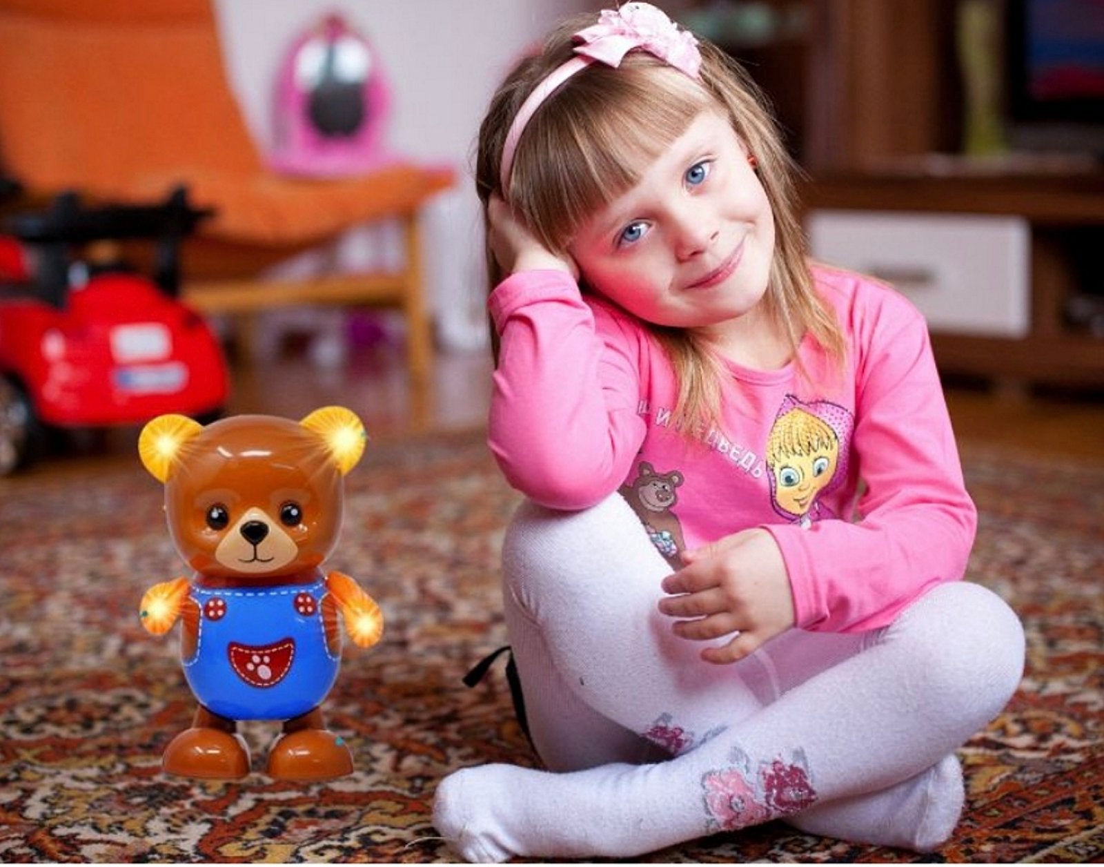 Svetleći plišani meda sa pokretnim ušima i rukama