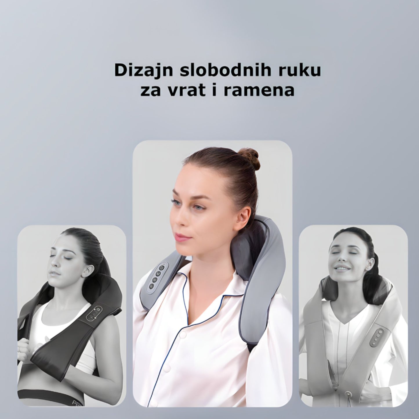 Masažer za vrat sa gnječenjem i grejanjem