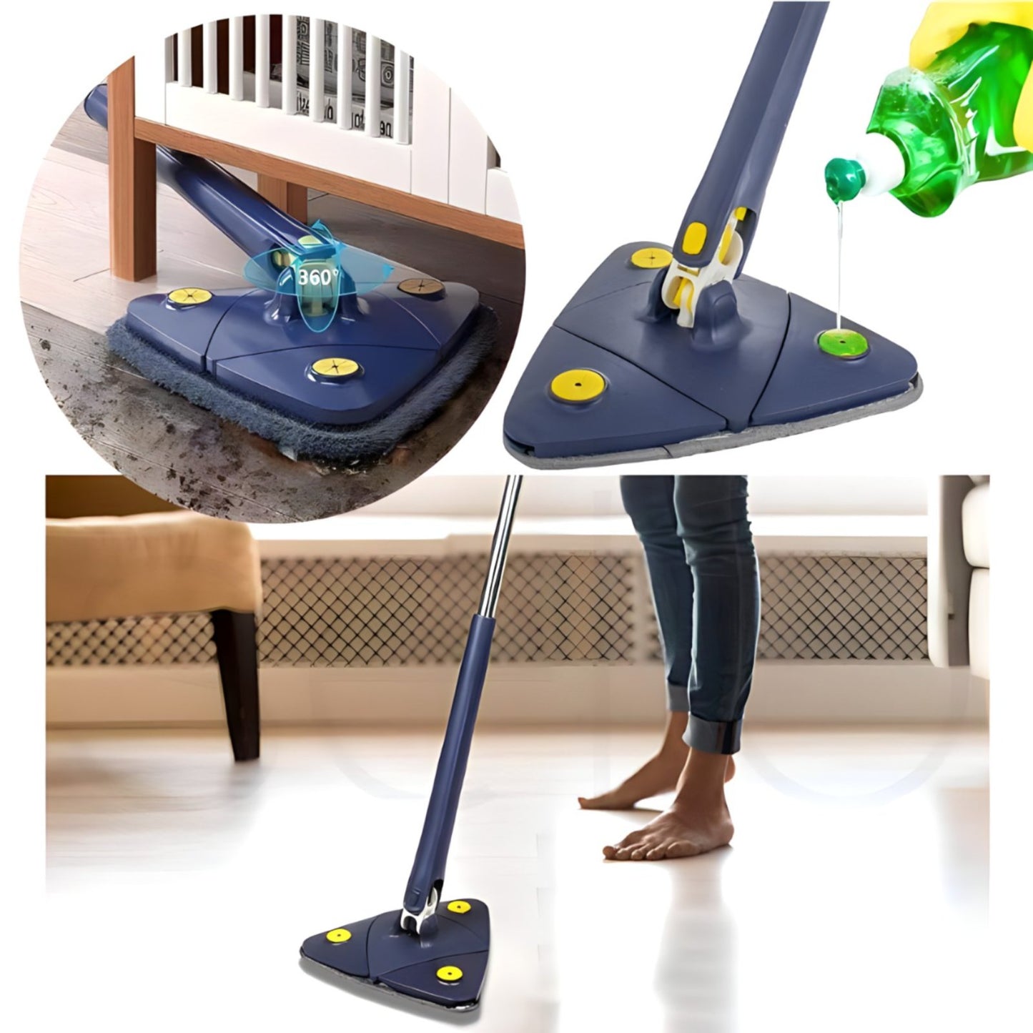 Trouglasti Samoisceđujući Mop – Čišćenje Bez Muke, Do Poslednjeg Uglа!