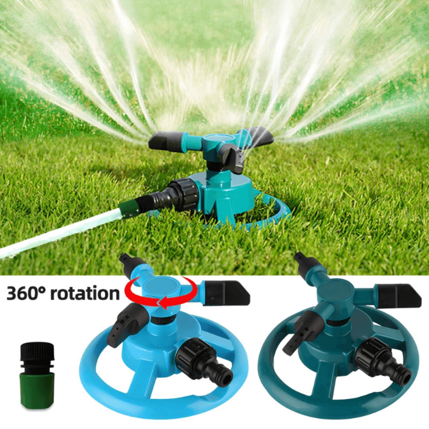 💦🌿 360° Rotirajuća Baštenska Prskalica sa 3 Mlaznice