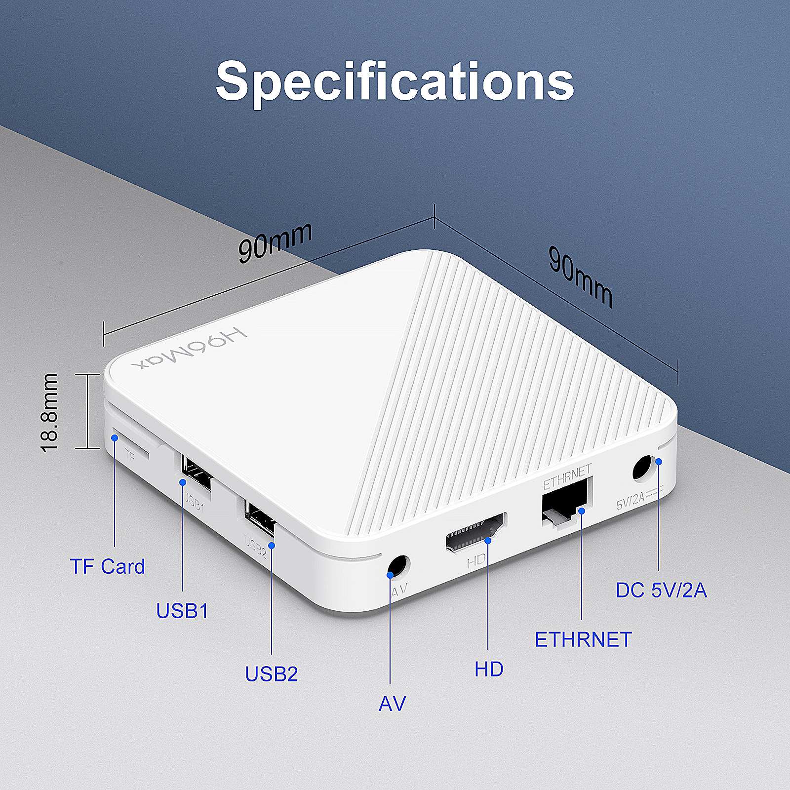 Andorid TV box H96 Max 4K Andorid 14 16gb