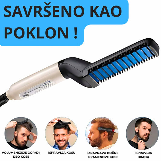 2 u 1 Češalj za Ravnanje Brade i Kose