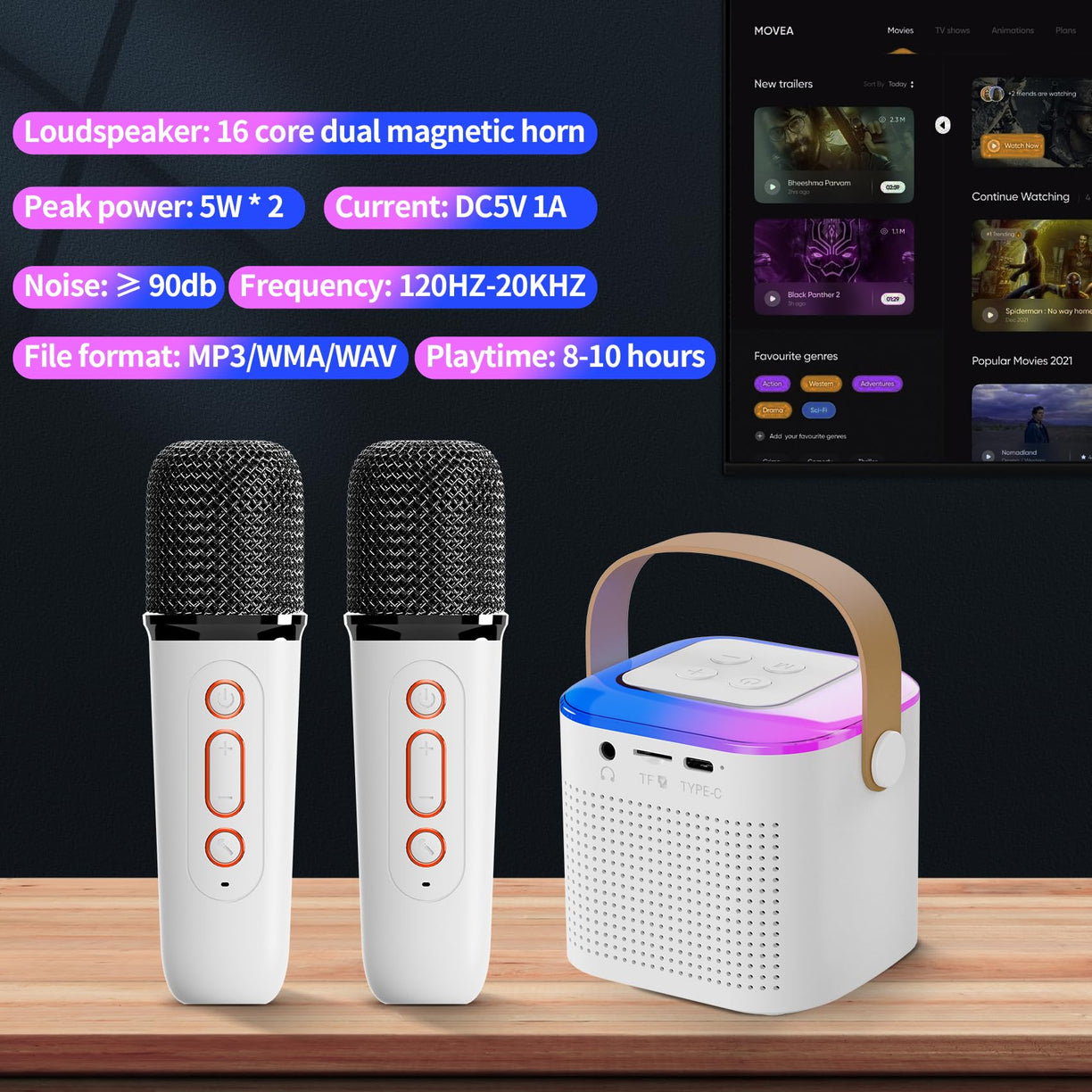 Bluetooth Karaoke Zvučnik sa Mikrofonom