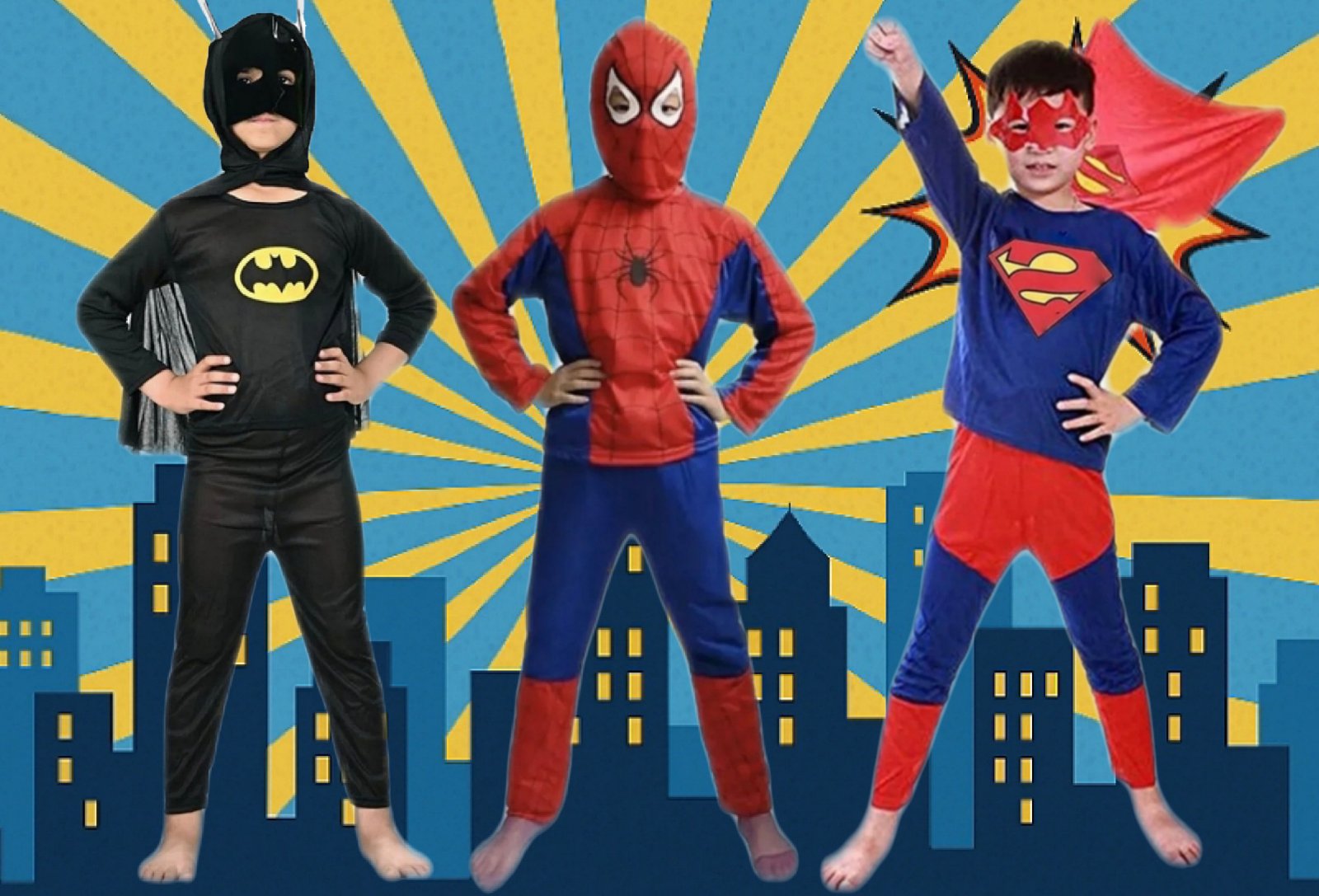 Dečiji kostimi superheroja – Spiderman, Batman i Superman