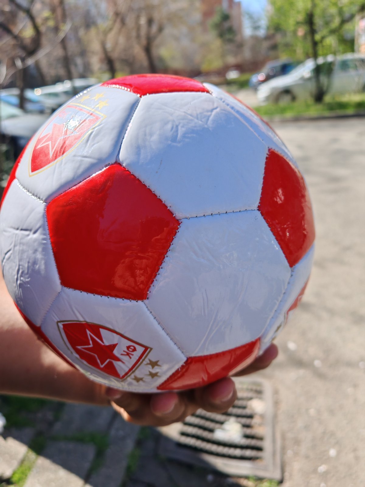 Fudbalska lopta Crvena zvezda i Partizan