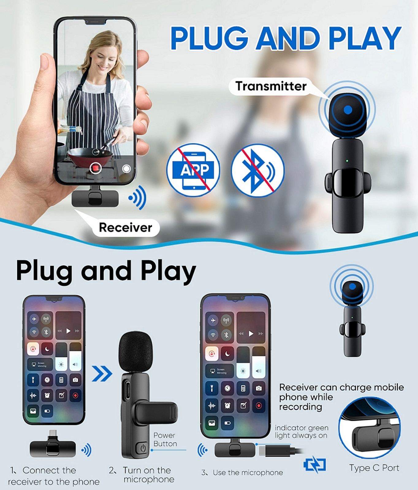 Mikrofon bubica K8 sa IOS i Android konektorom