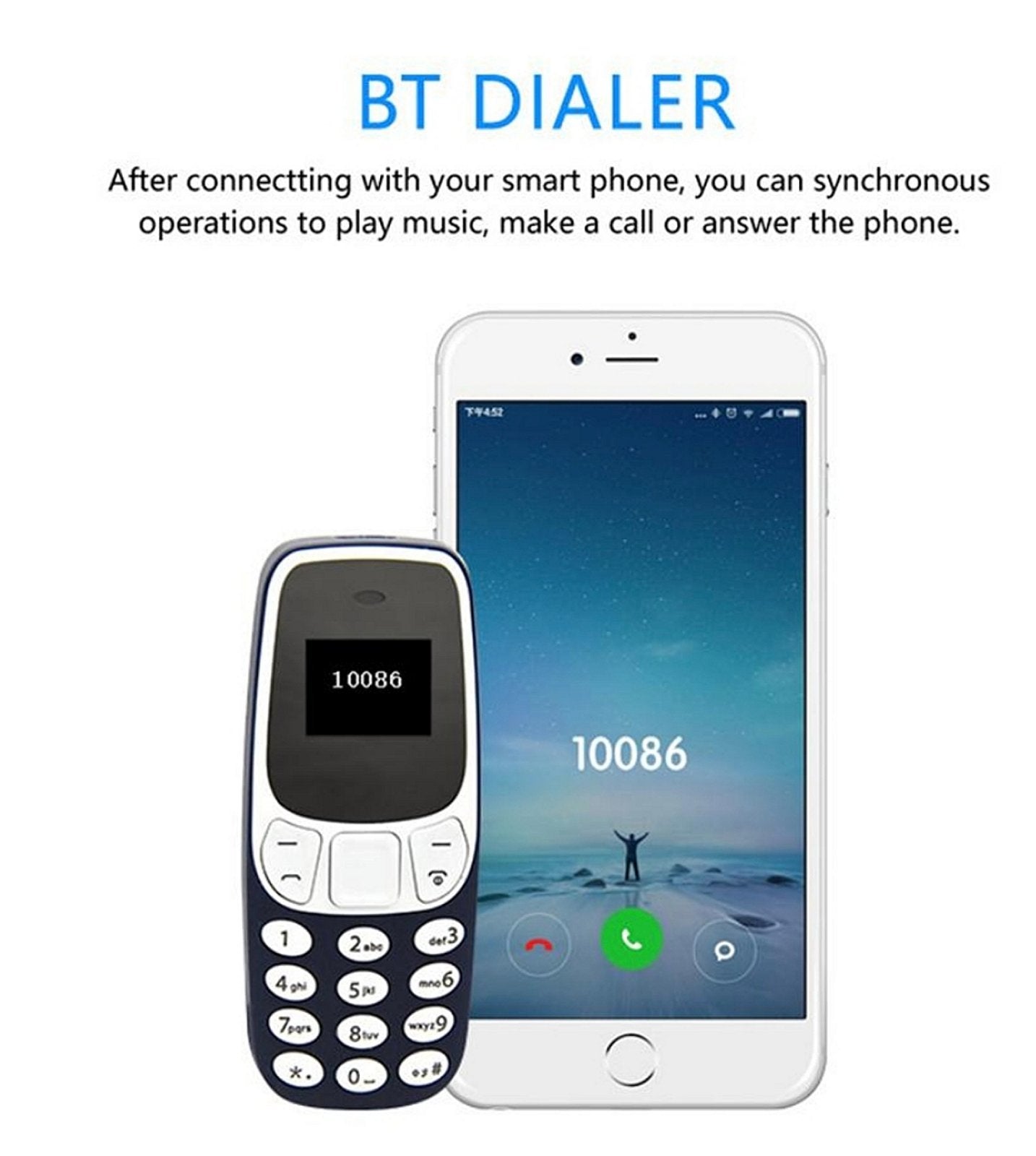 Ultra kompaktne dimenzije Nokia B10 Mini telefona – 68 × 28 × 12 mm