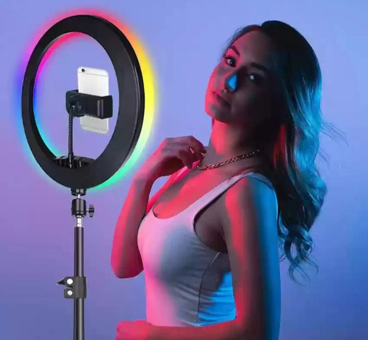 Šareni Rotirajući Ring Light 10" 26D