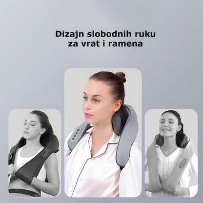 Masažer za vrat sa gnječenjem i grejanjem