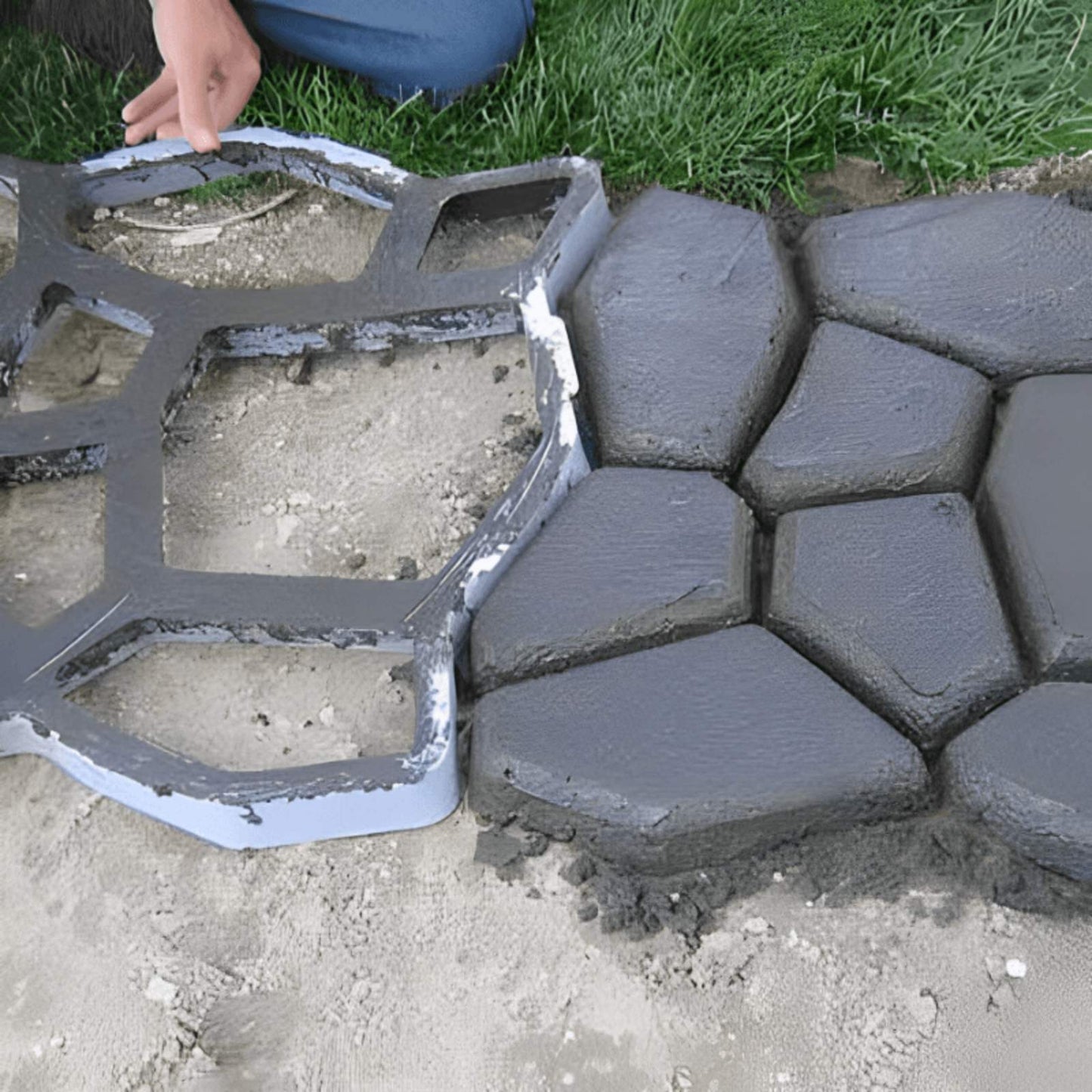 Kalup za betonske staze – Oblik kamena, 40x40 cm | Uredite baštu bez majstora