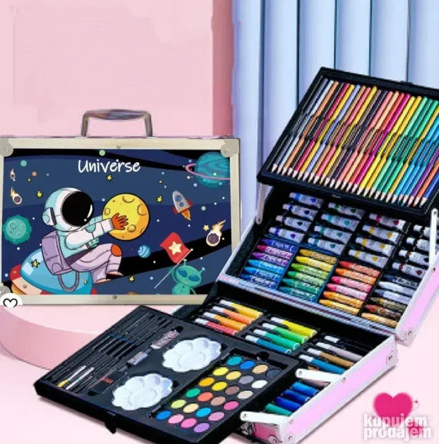 Astronaut umetnicki set u metalnom koferu