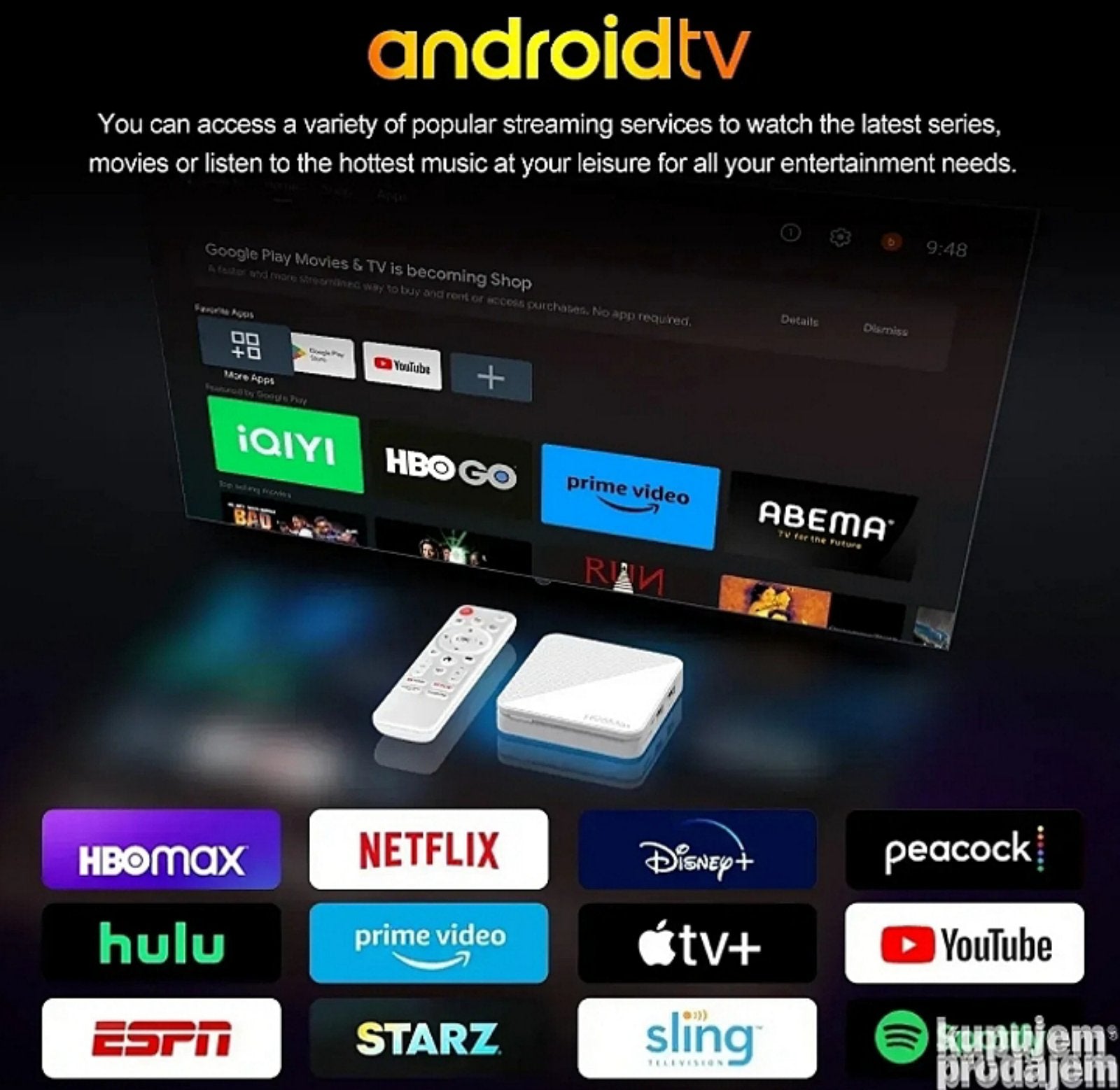 Andorid TV box H96 Max 4K Andorid 14 16gb