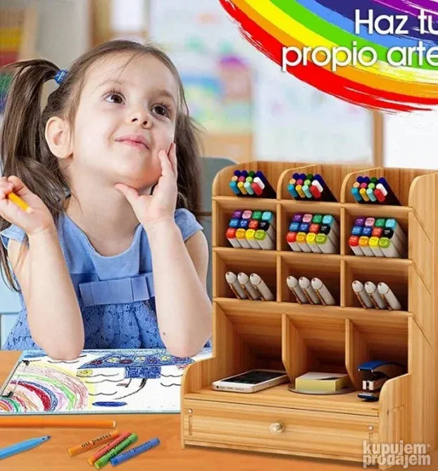 Stočić organizer za makaze olovke sa 12 pregrada