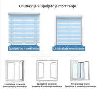 Primer montiranja zebra zavese na plafon ili zid