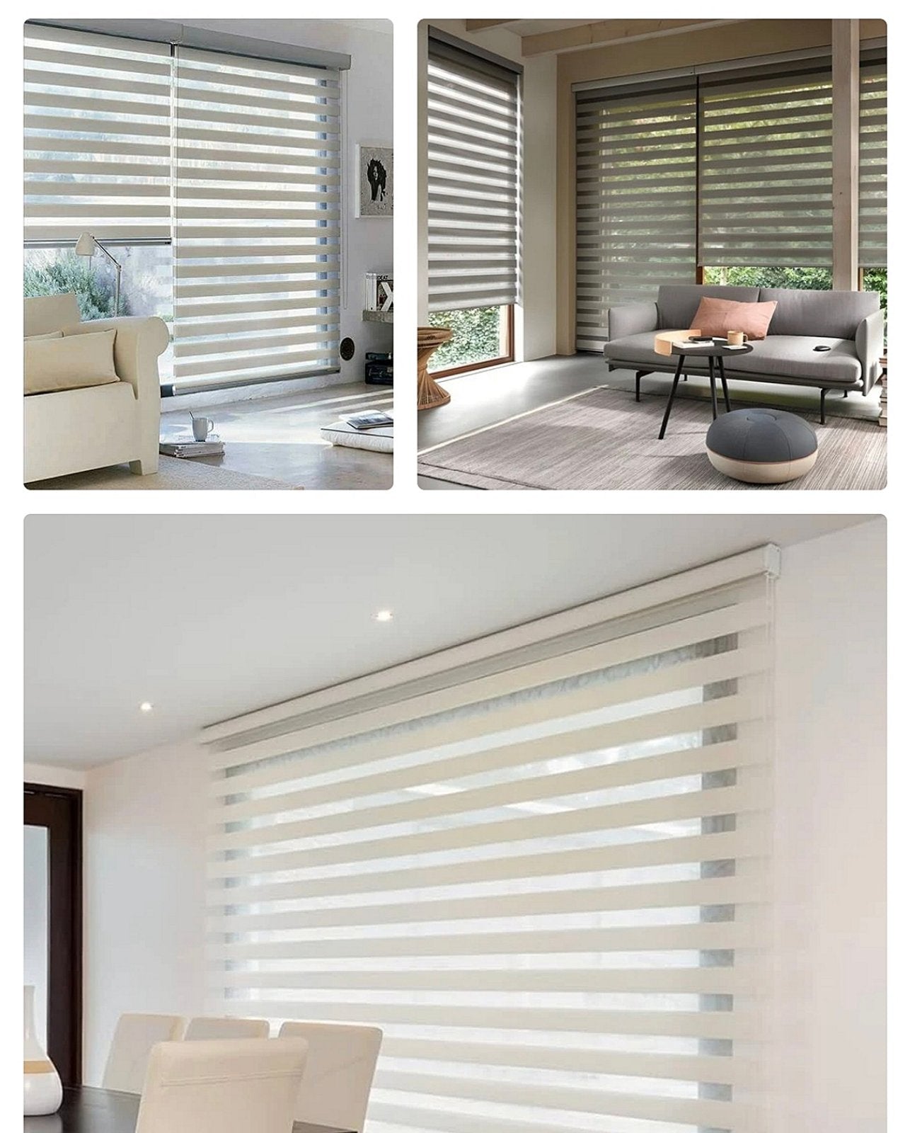 Elegante sampanjac boja zebra rolo zavese