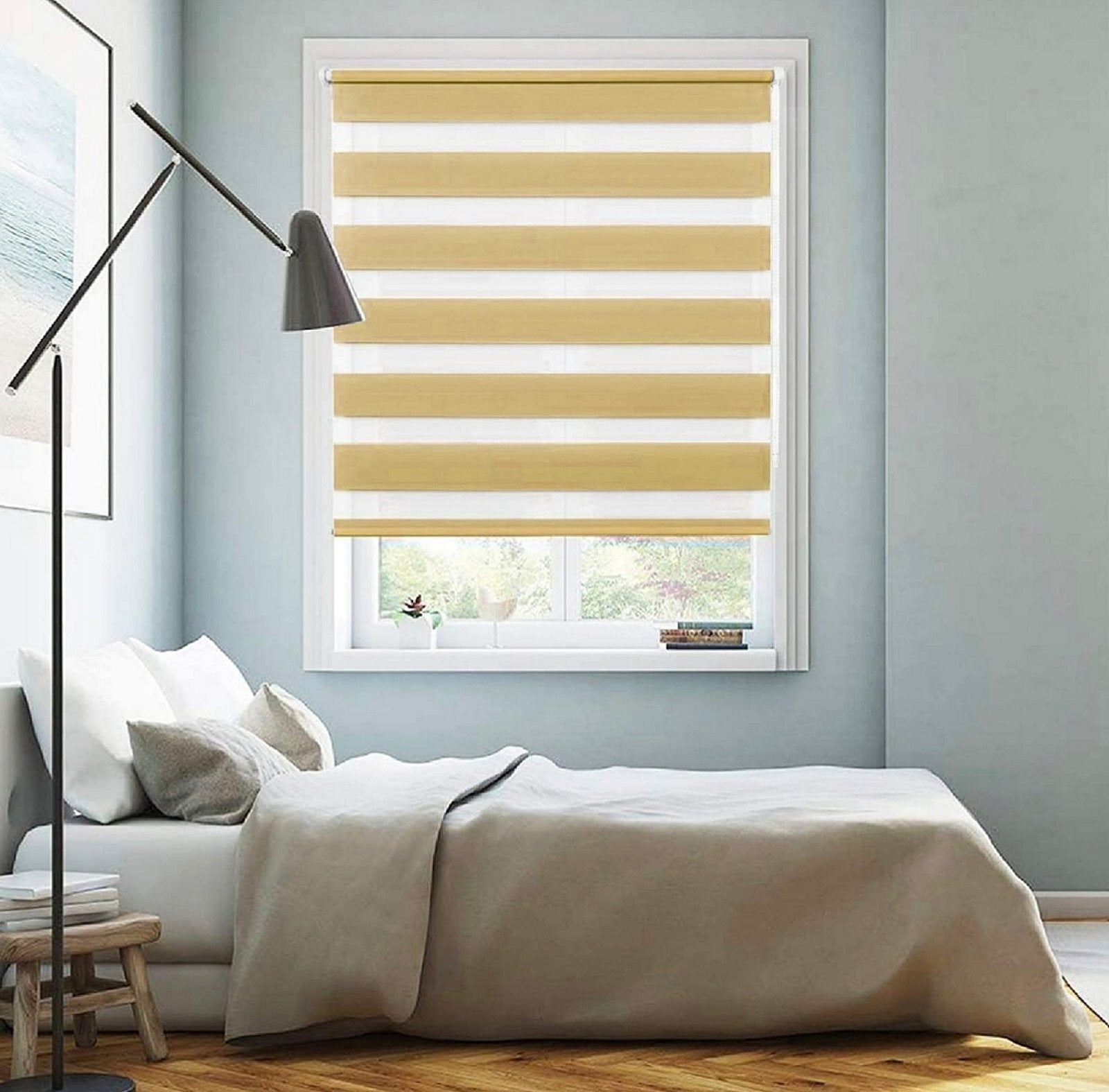 Elegante sampanjac boja zebra rolo zavese