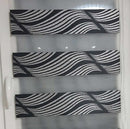 Naizmenično crne i bele trake zebra zavese