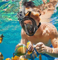 Maska za ronjenje za odrasle i decu sa GoPro držačem – Model 2025 za celo lice